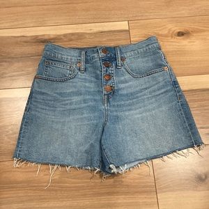 Madewell high rise denim short